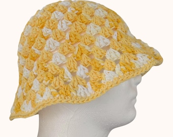 Crochet Bucket Hat 100% Cotton