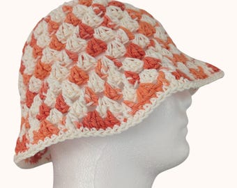 Crochet Bucket Hat 100% Cotton