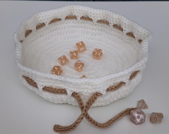 Crochet Dice Tray and Storage Bag [DICE NOT INCLUDED]