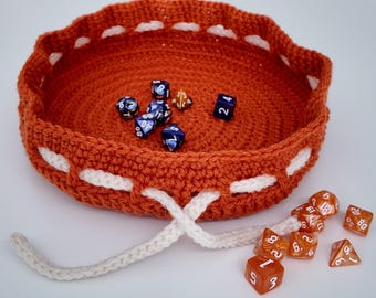 Crochet Dice Tray and Storage Bag [DICE NOT INCLUDED]