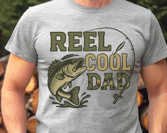 Reel Cool Dad T-Shirt, Fishing Dad Shirt, Funny Dad Tee, Father Shirts, Father Day Gift, Gift For Dad, Fisherman Gift, Funny Fishing Shirt