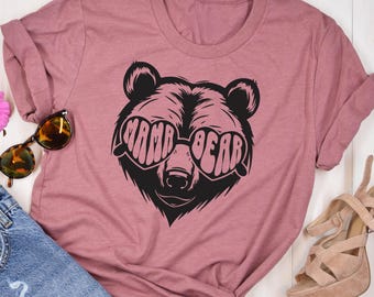 Mama Bear Mothers Day Shirt, Mama Bear T-Shirt, Cute Mama Tee, Mom Life Shirts, New Mom Gift, Baby Shower Gift, Mothers Day Tees, Mom Gift