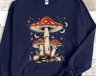 Mushroom Sweatshirt - Hoodie, Botanical Nature Lover Sweater