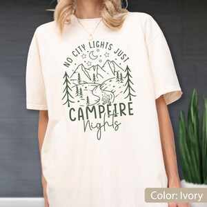 Comfort Colors Campfire Nights Shirt: Cozy Camping Bonfire Tee image 4