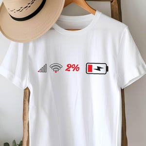 Low Battery Meme T-Shirt: Funny Energy Shirt