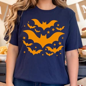 Flying Bats Halloween Shirt Funny Family Matching Outfit Perfect Halloween Gift