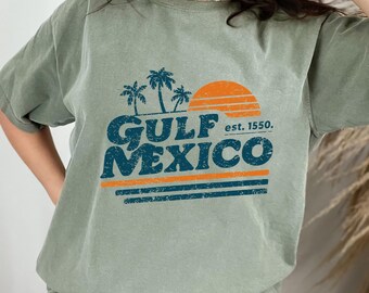 Comfort Colors Gulf of Mexico T-Shirt, Stay Salty Resist Tee, Mexico Beach Shirt, Protest Top