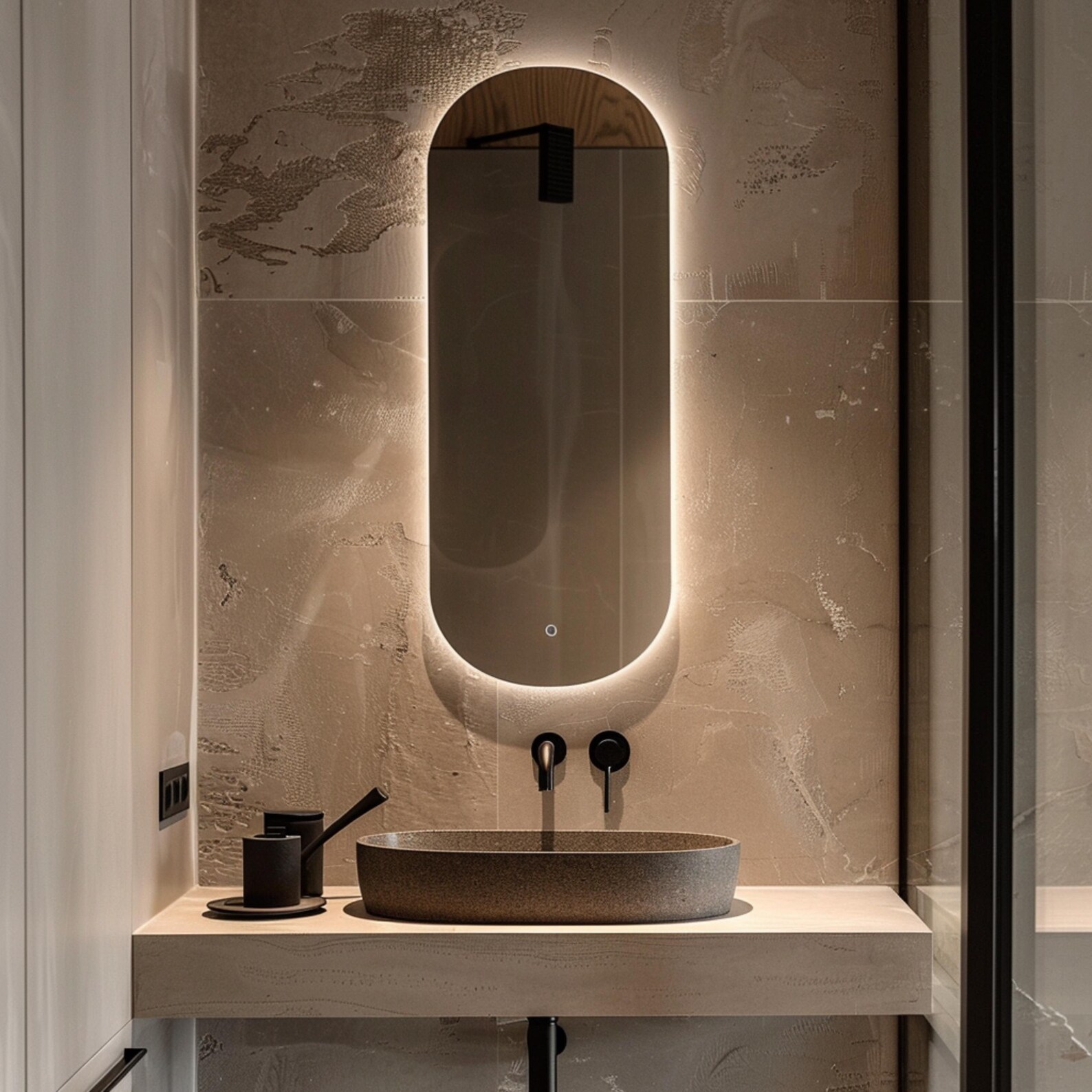 Oval Long Led Mirror, Bathroom Mirror, Sink Mirror, Bedroom Mirror, Hot ...