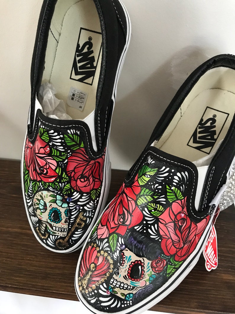 Dia De Los Muertos / Custom Vans Etsy
