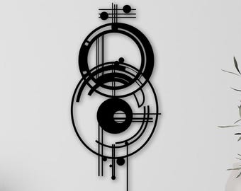 Geometric Metal Wall Art: Modern Minimalist Line Decor
