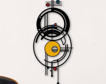 Geometric Metal Wall Art: Modern Colorful Plexi Decor