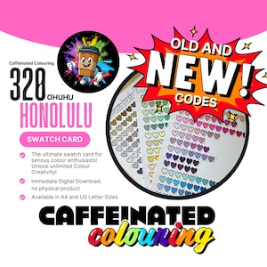 320 Ohuhu Honolulu Marker Swatch Card NEW and OLD codes (Digital Download PDF)