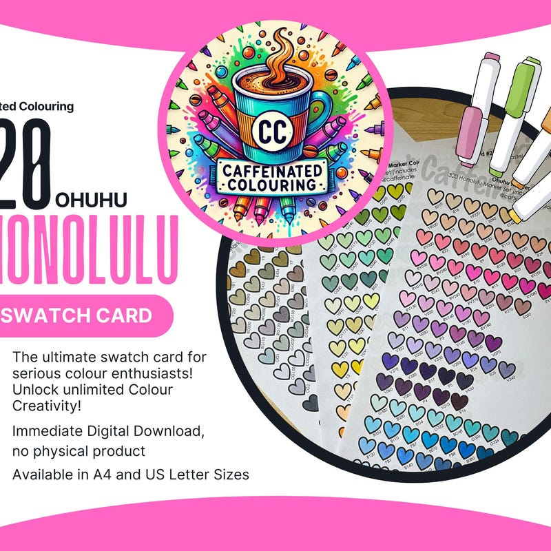 Ohuhu Hex Chart Swatch Etsy