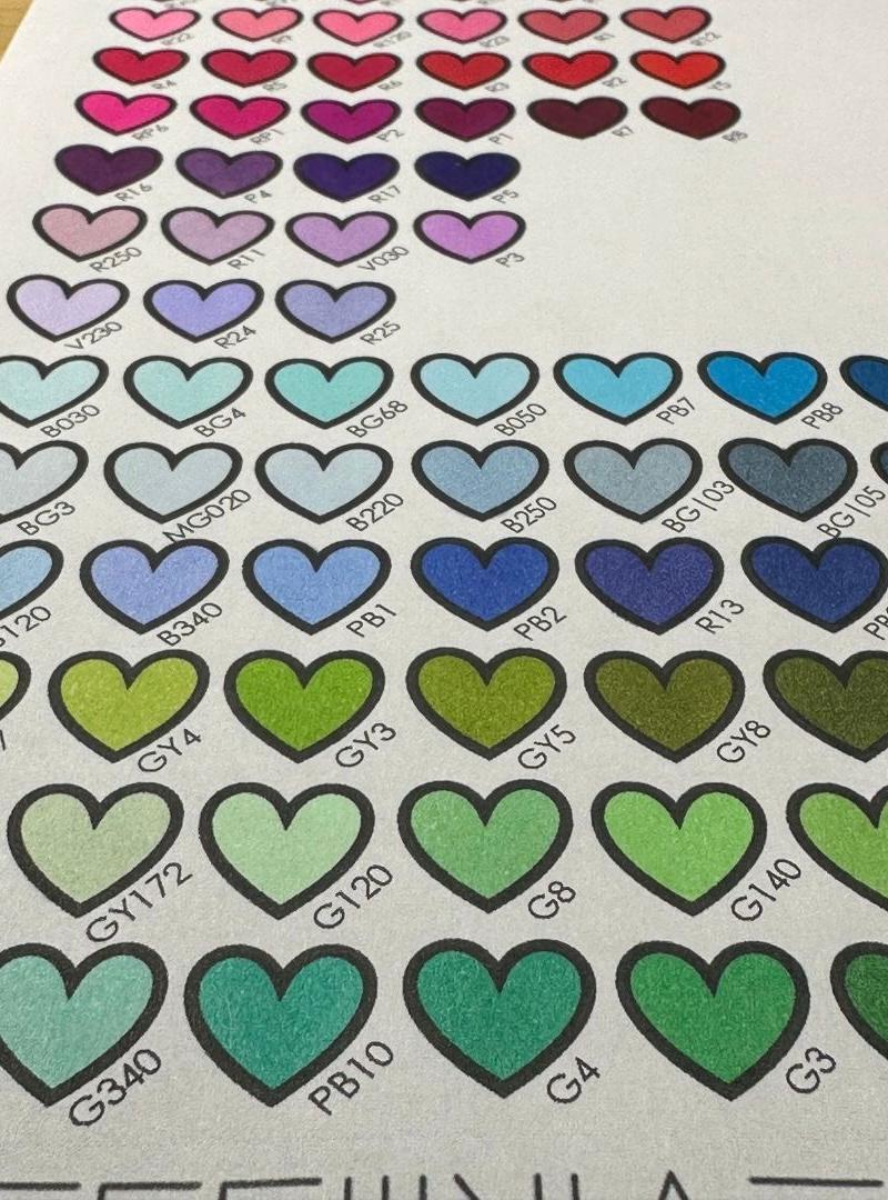 ❤︎ページ 168 Ohuhu Honolulu (old Codes) Marker Swatch Card | A4