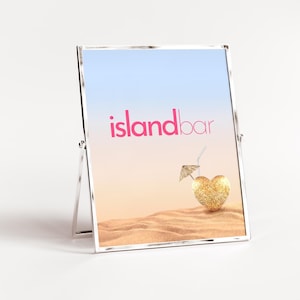 Island Bachelorette Bar Sign, Tropical Drink Menu Template, Editable Canva Party Sign, Digital Download
