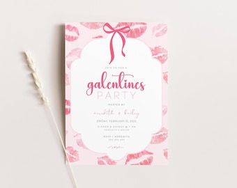 Editable Galentines Party Invitation Template (5x7, Digital)