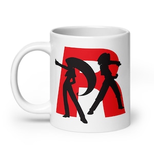 Rocket Silhouette White Glossy Mug