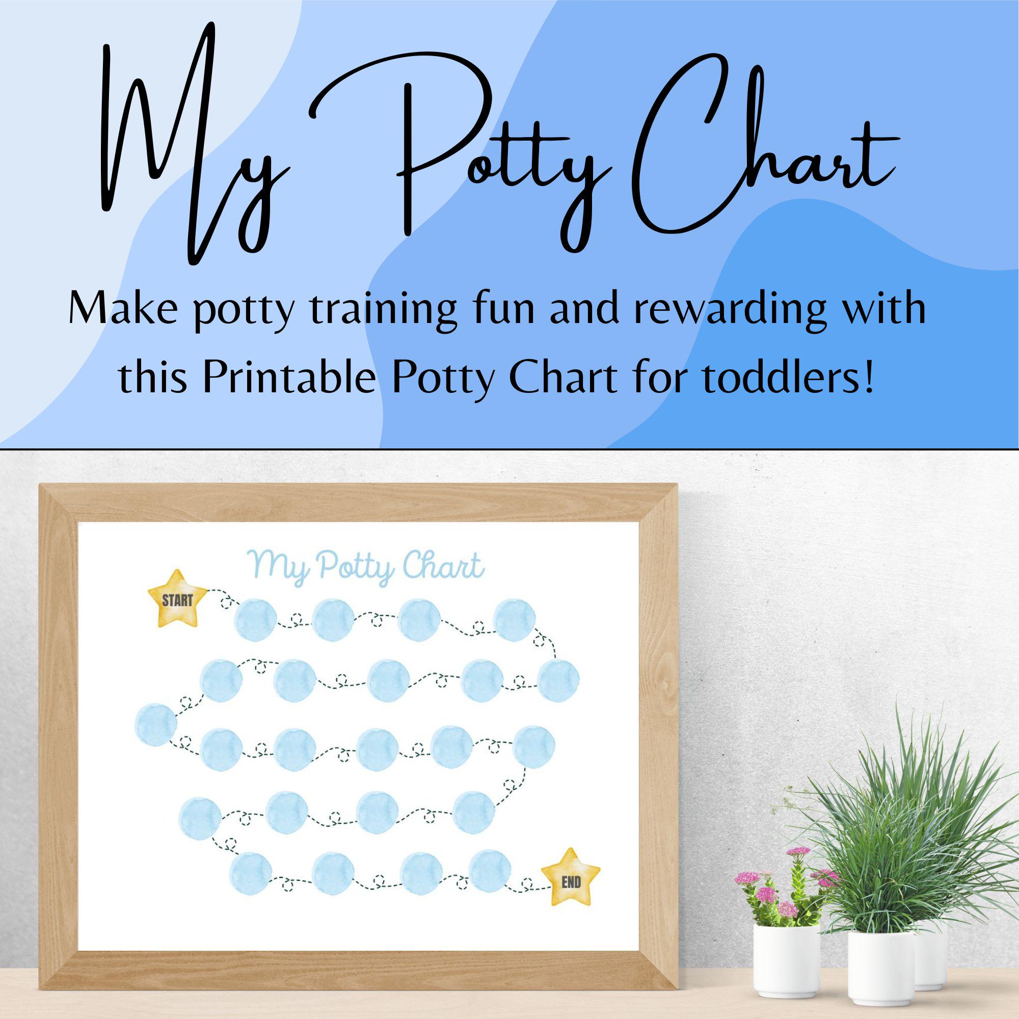 Potty Chart for Kids, Printable Potty Training Chart, Printable Potty Chart, Printable Potty ...