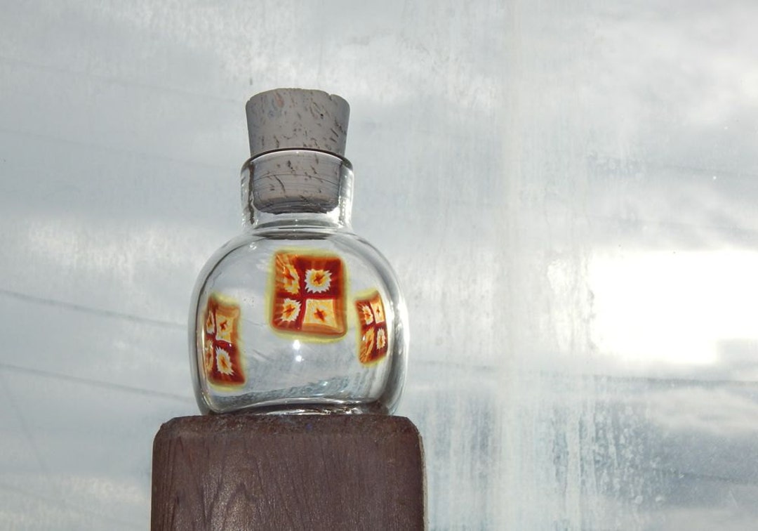 NUG JUG Decorative Glass Herb Jar Small Clear Hand Blown Etsy