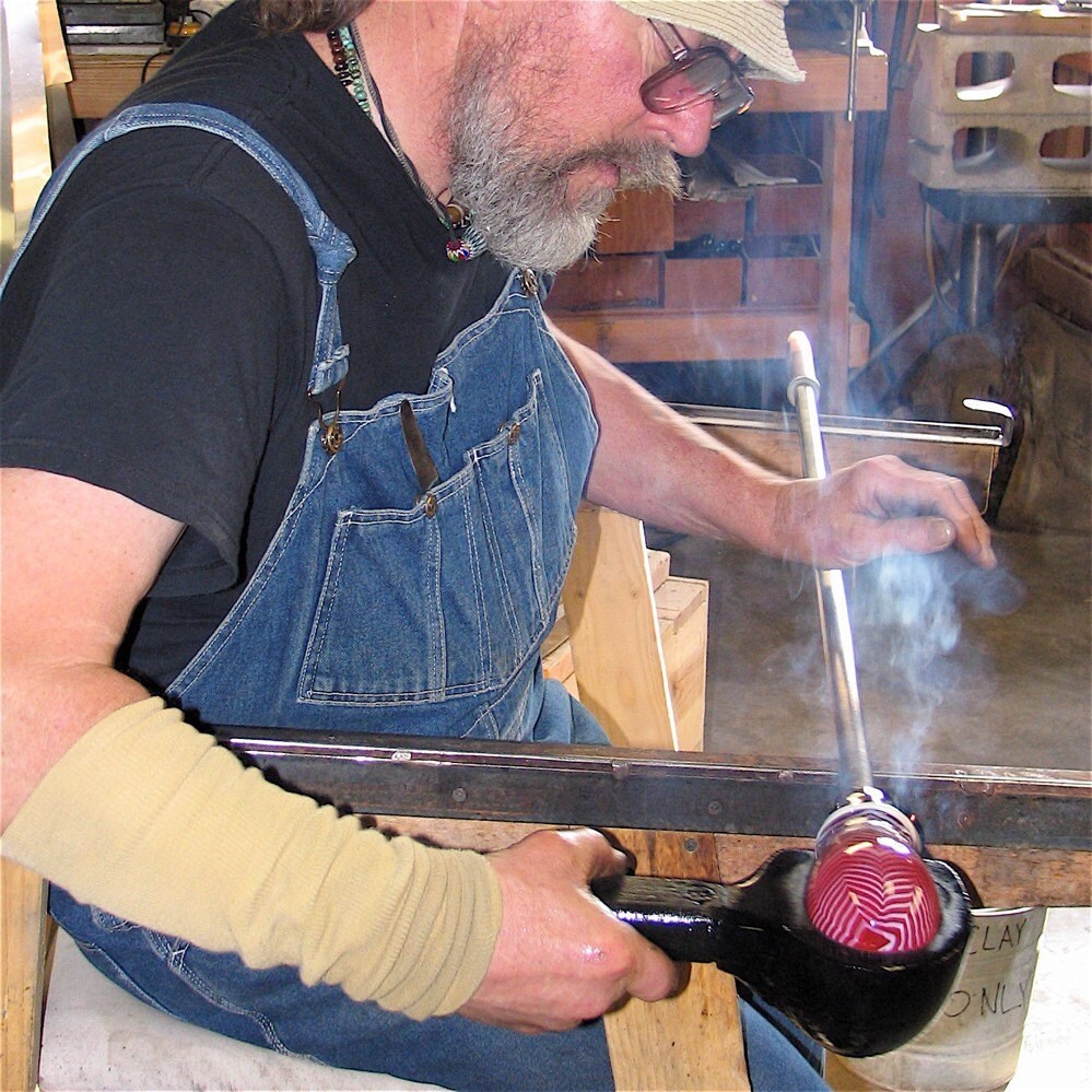 Art Seymour Original Jazz Glass Chevron Beadooak Yellow Etsy