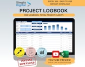 Project Logbook – Excel project task tracker for time, cost and team management