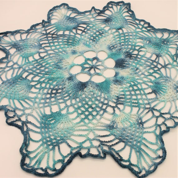 Doilies on Aqua Doilies on Aqua
