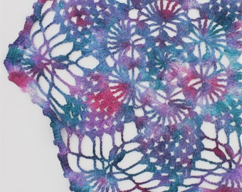 Hand Dyed Doily - Pink Blue Purple Rose Teal Turquoise Lavender Home Table Decor Crochet Doilies Placemat Hostess Gift 0127