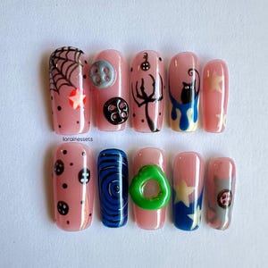 coraline inspired nails