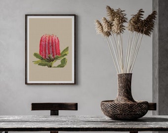 Cross stitch pattern, BANKSIA