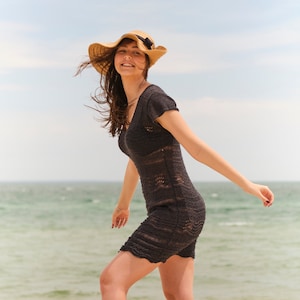black knitted beach dress Montego Dress