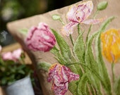 Cross stitch pattern, TULIPS,cross stitch,needlepoint,embroidery pattern,botanical,burlap pillows,swedish,floral pillow,garden,