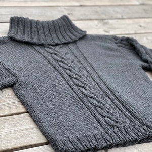 Knitting pattern, CABLE ROLL NECK, 179 image 1