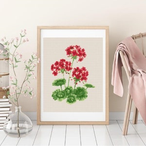 Cross stitch kit, GERANIUM