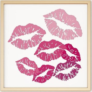Cross stitch pattern, KISS
