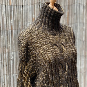 Knitting pattern, CABLE ROLL NECK image 6