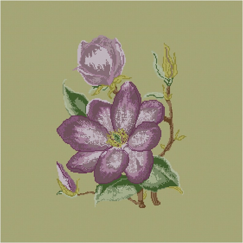 embroidery pattern,needlepoint,cross stitch,anette eriksson,needlepoint crafts,scandinavian,swedish,flowers Cross stitch pattern,MAGNOLIA