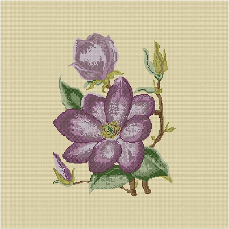 embroidery pattern,needlepoint,cross stitch,anette eriksson,needlepoint crafts,scandinavian,swedish,flowers Cross stitch pattern,MAGNOLIA