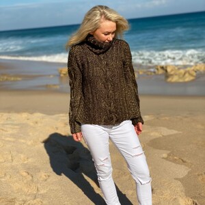 Knitting pattern, CABLE ROLL NECK image 5