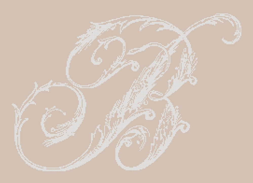 K, MONOGRAM Cross Stitch Pattern - Etsy