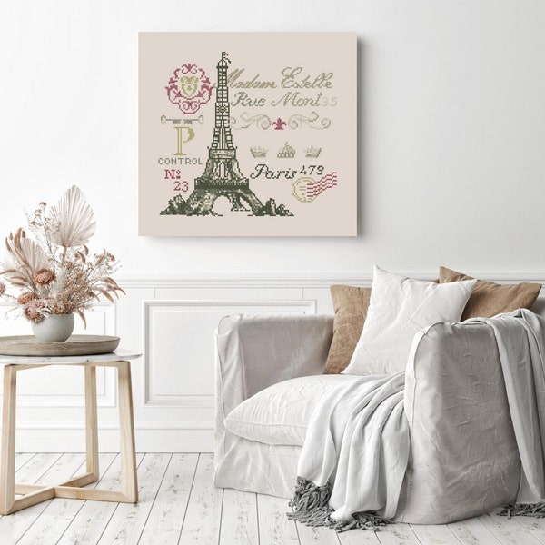 FRENCH POSTCARD, Anette Eriksson Cross stitch pattern