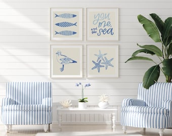 Cross stitch pattern, COASTAL FOUR