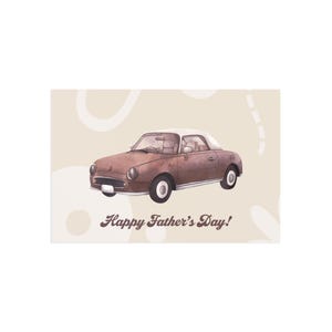 Cartão de Dia dos Pais para Imprimir, Carro Marrom, 4 x 6 polegadas, Download Instantâneo, Cartão de Saudações para Pai, Ideia de Presente Bonito e Personalizado