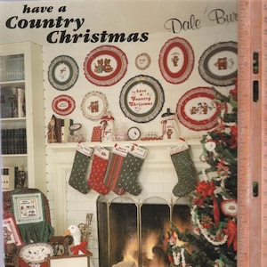 Have a Country Christmas Dale Burdett Counted Cross Stitch Patterns Book Needlepoint Patterns Teddy Bear Ducks Stockings Booklet  bk4217