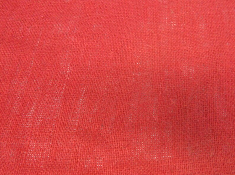 Red Burlap Fabric 100 Jute Cloth 46 Wide by the Yard Etsy