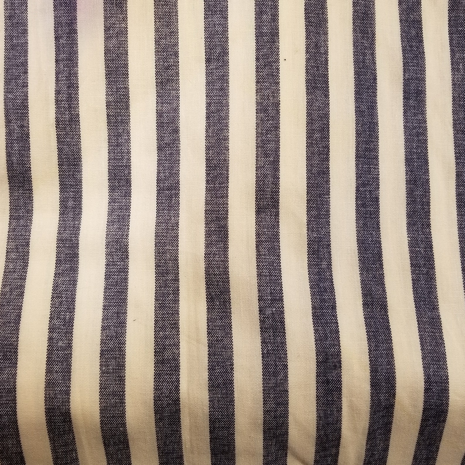 Vintage Blue White Striped Chambray Fabric Semi Sheer Stripes - Etsy