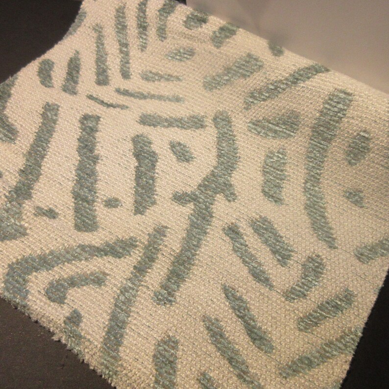 Clarence House Upholstery Fabric Sample Aqua Green Rayon Blend Etsy