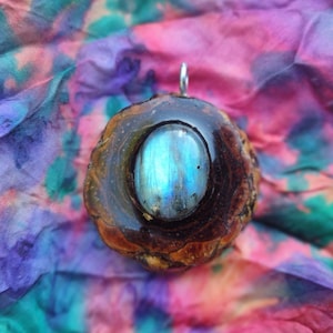 Labradorite Third Eye Pinecone Pendant