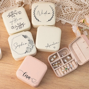 Benutzerdefinierte Schmuckschatulle mit Namen, personalisierte Schmuckschatulle, Leder Schmuckschatulle, Schmuckschatulle, Schmuckaufbewahrung, Geschenk zum Muttertag