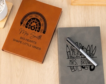 Personalisiertes Lehrergeschenk, benutzerdefiniertes Lederjournal, graviertes Lehrertagebuch, Lehrertagebuch, Geschenk für Lehrer, Schulanfanggeschenk