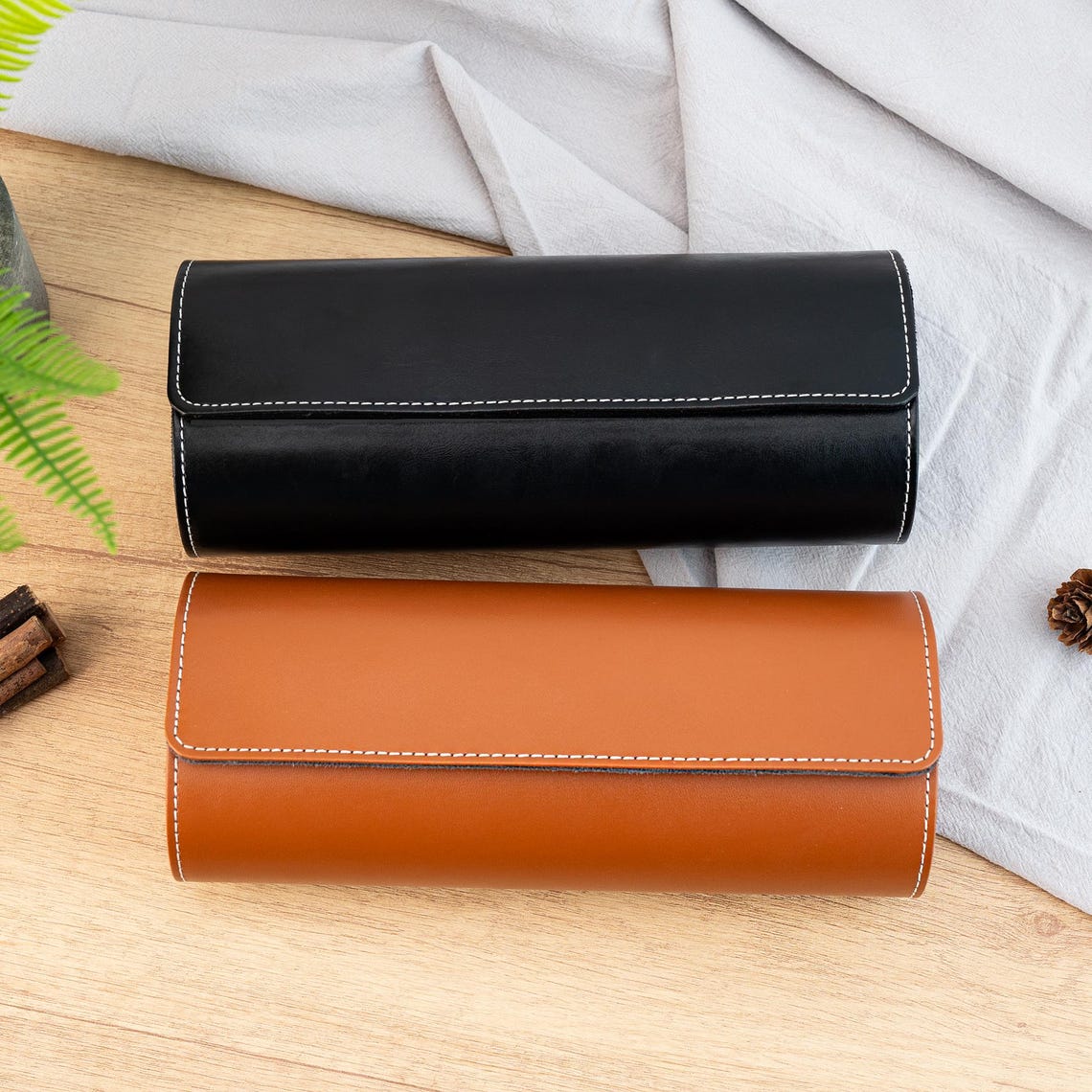 Custom Men's Watch Case With Name,leather Watch Case,travel Watch Case ...